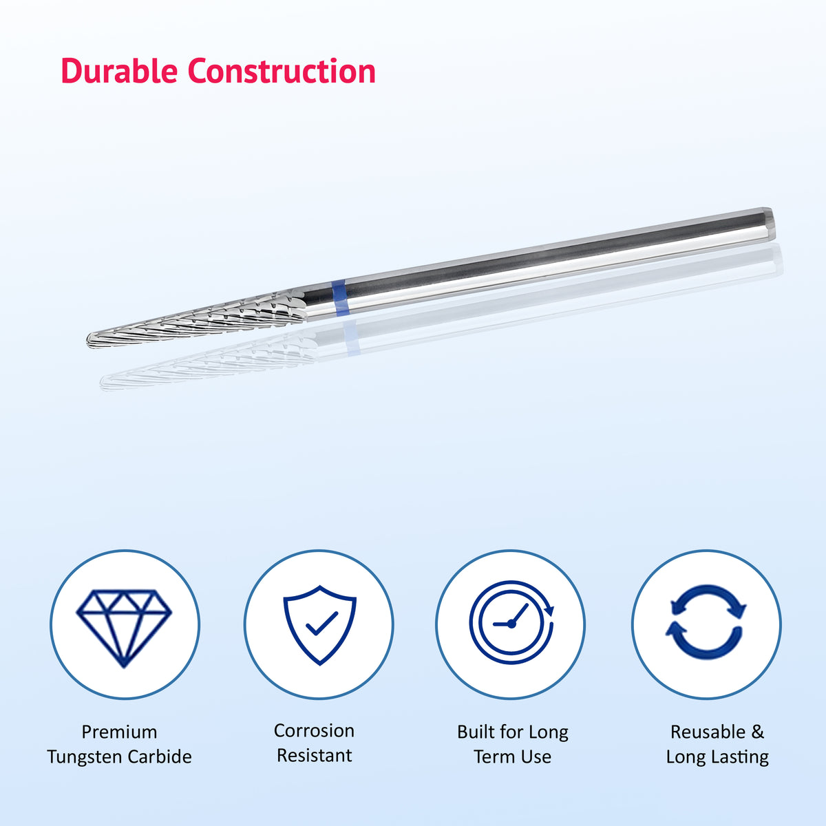 Carbide Nail Bit Grinding Body Cone Shape Medium Cross Toothed