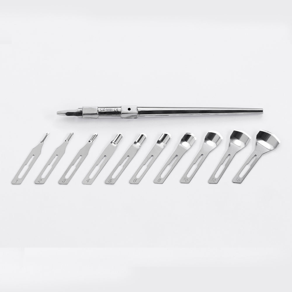 Hollow Chisel Blades 25st (5x nr 1,2,3,5 and 10)