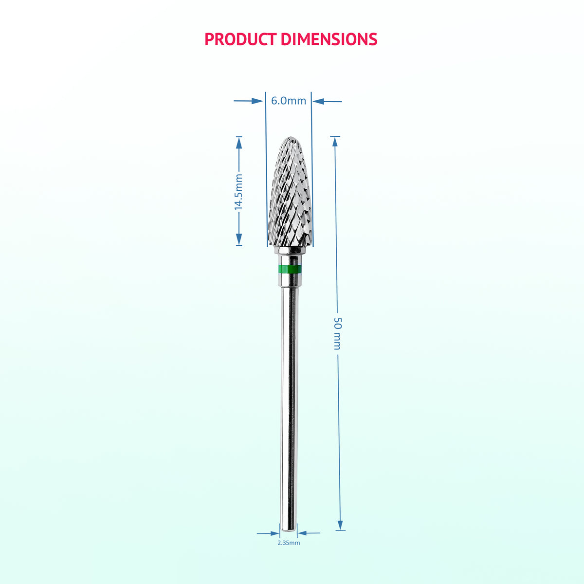 Carbide Cutter Conical Green X Cut