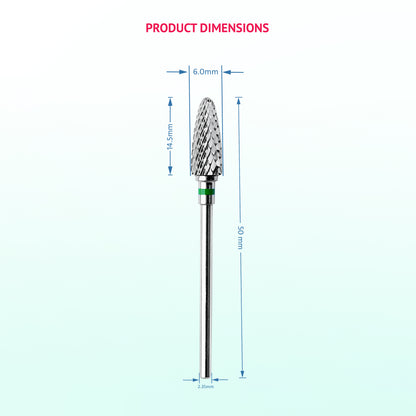 Carbide Cutter Conical Green X Cut